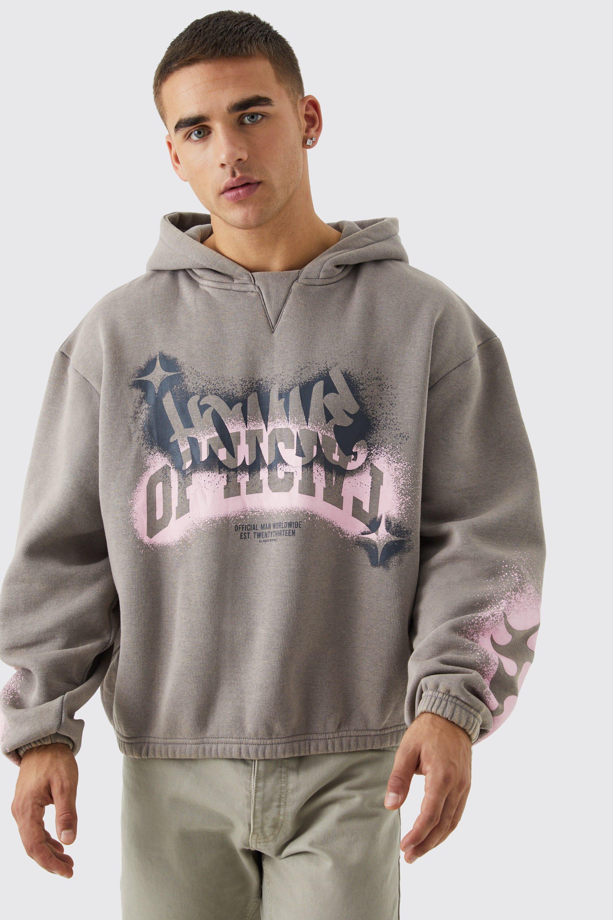 Grey Hoodies For Men Plain Grey Hoodies boohooMAN USA